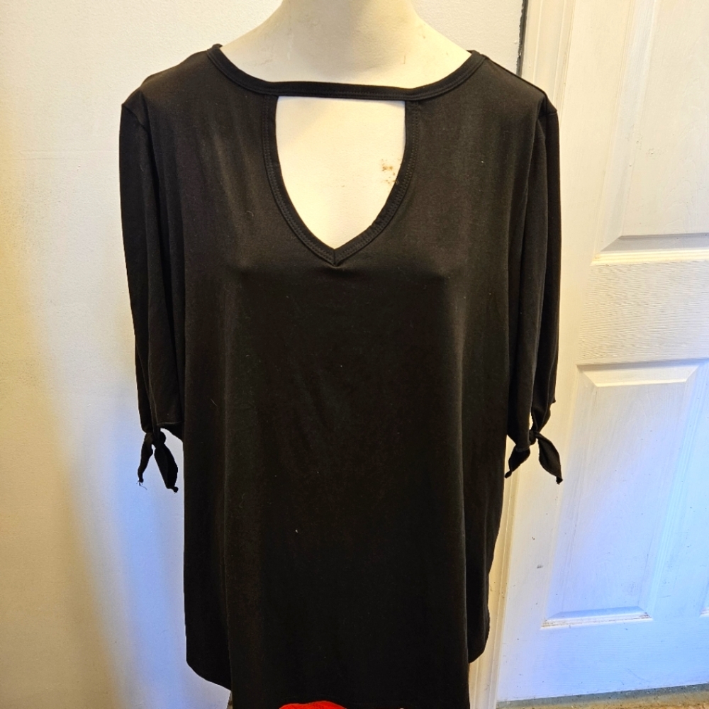 Black Half Sleeve Sz 3x Kristin Nicole